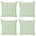 thumbnail image 1 of Ambesonne Floral Throw Pillow Cover 4 Pack, Dandelion Bloom Pattern, 18", Pale Green Yellow, 1 of 2