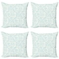 thumbnail image 1 of Ambesonne Floral Throw Pillow Cover 4 Pack, Bohemian Vintage Orchids, 16", Cream and Blue, 1 of 5