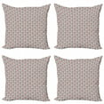 thumbnail image 1 of Ambesonne Floral Throw Pillow Cover 4 Pack, Jacobean Blooming Petals, 20", Dark Coral Teal Beige, 1 of 2