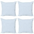 thumbnail image 1 of Ambesonne Floral Throw Pillow Cover 4 Pack, Scattered Small Blooms, 24", Pale Blue White, 1 of 2