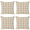 thumbnail image 1 of Ambesonne Floral Throw Pillow Cover 4 Pack, Vintage English Garden Soft, 20", Multicolor, 1 of 2