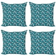 thumbnail image 1 of Ambesonne Floral Throw Pillow Cover 4 Pack, Floral and Butterflies Art, 16", Multicolor, 1 of 2