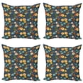 thumbnail image 1 of Ambesonne Floral Throw Pillow Cover 4 Pack, Vintage Birds Blossoms Art, 18", Multicolor, 1 of 2