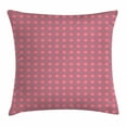 thumbnail image 1 of Floral Throw Pillow Cushion Cover, Big and Small Abstract Flower Motifs Made of Dots Circular Repeating Pattern, Decorative Square Accent Pillow Case, 24 X 24 Inches, Pink Teal White, by Ambesonne, 1 of 2