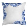 thumbnail image 1 of Floral Throw Pillow Cushion Cover, Fresh Delicate Crocus Petals Border Springtime Gardening Plants, Decorative Square Accent Pillow Case, 20 X 20 Inches, Violet Blue Light Green White, by Ambesonne, 1 of 2