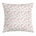 thumbnail image 1 of Floral Throw Pillow Cushion Cover, Illustration of Freshly Blooming Spring Magnolia Flowers and Leaves on Branches, Decorative Square Accent Pillow Case, 24 X 24 Inches, Multicolor, by Ambesonne, 1 of 2