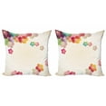 thumbnail image 1 of Ambesonne Cartoon Throw Pillow Cover 2 Pack, Abstract Japanese Art, 24", Multicolor, 1 of 2