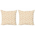 thumbnail image 1 of Ambesonne Floral Throw Pillow Cover 2 Pack, Abstract Lilium Candidum, 24", Peach Green, 1 of 2