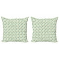 thumbnail image 1 of Ambesonne Floral Throw Pillow Cover 2 Pack, Dandelion Bloom Pattern, 20", Pale Green Yellow, 1 of 5