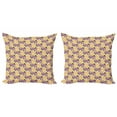 thumbnail image 1 of Ambesonne Floral Throw Pillow Cover 2 Pack, Romantical Purple Orchids, 16", Multicolor, 1 of 2