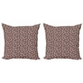 thumbnail image 1 of Ambesonne Floral Throw Pillow Cover 2 Pack, Simplistic Foliage Botanical, 20", Cadet Blue Coral, 1 of 2