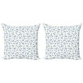 thumbnail image 1 of Ambesonne Floral Throw Pillow Cover 2 Pack, Vintage Rose Bouquets, 16", Violet Blue Green White, 1 of 2