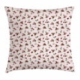 thumbnail image 1 of Floral Throw Pillow Cushion Cover, Romantic Rose Bouquet on Polka Dot Pastel Backdrop Vintage Arrangement, Decorative Square Accent Pillow Case, 20 X 20 Inches, Pink Burgundy Green, by Ambesonne, 1 of 1