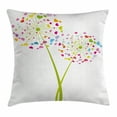 thumbnail image 1 of Floral Throw Pillow Cushion Cover, Spring Dandelion Flower with Heart Shaped Colorful Petals Romance Valentines Design, Decorative Square Accent Pillow Case, 16 X 16 Inches, Multicolor, by Ambesonne, 1 of 2