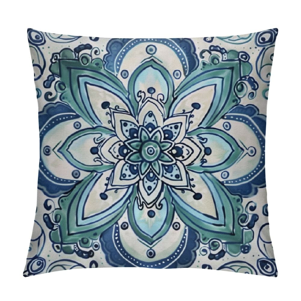 Floral Throw Pillow Cushion Cover, Victorian Print of Butterfly and