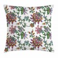 thumbnail image 1 of Floral Throw Pillow Cushion Cover, Vintage Style Ornamental Flower Motifs Flourishing Romantic Spring Leaves Artwork, Decorative Square Accent Pillow Case, 18 X 18 Inches, Multicolor, by Ambesonne, 1 of 2
