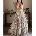 thumbnail image 1 of Floral Tiered Halter Maxi Dress, 1 of 1