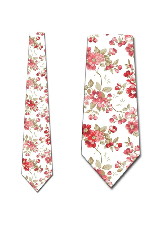 Floral Ties Mens Spring Flower Necktie Pink Floral Wedding Ties by Three Rooker