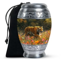 Floral Tiger Cremation Urn For Human Ashes, Large Urns For Human Ashes Adult Male, Burial Urns For Adult Human Ashes, Funeral Urn, Decorative Urn, Ash Holders For Human Ashes 10 Inch