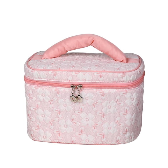 Floral Travel Toiletry Bag Makeup Pouch Cute Cosmetic Bag Large Capacity Makeup Case for Women Cosmetic Tools Storage
