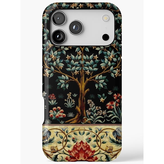 Shell Phone Recipe Tree Floral Tree and Elephant Border Tough Phone Case for Apple iPhone ...