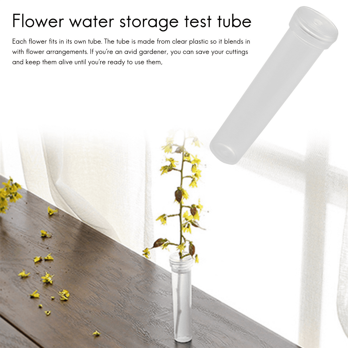 Floral Tube 400-Pack Flower Tube, Flower Vials, Floral Water Tube for Flower Arrangements,Clear Plastic