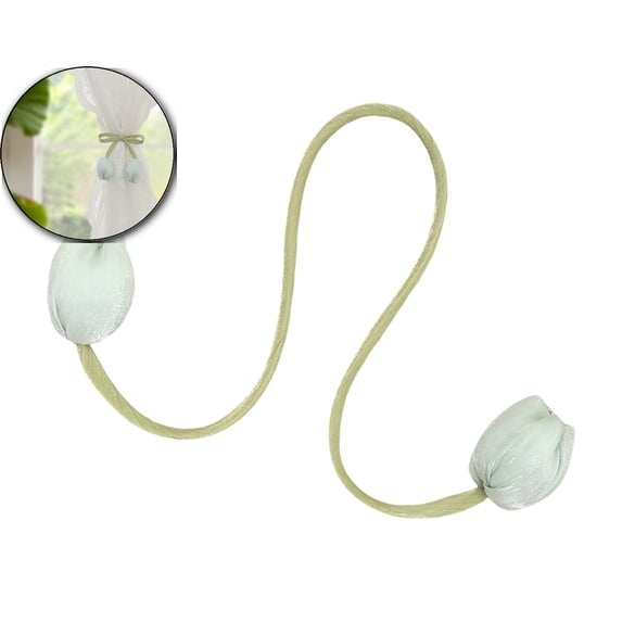 Floral Tulip Curtain Ties, Elegant Drapery Holdbacks, Cloth Drawstring Tassels for Home Decor Use