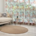 thumbnail image 1 of Floral Tulle Curtains with Rod Pocket, Retro Warm Colored Plants Season Flowers Abstract Lines Circles Swirls Image, Sheer Drape for Wedding Party 2 Panels, 7 Sizes, Coral Yellow Grey, by Ambesonne, 1 of 3