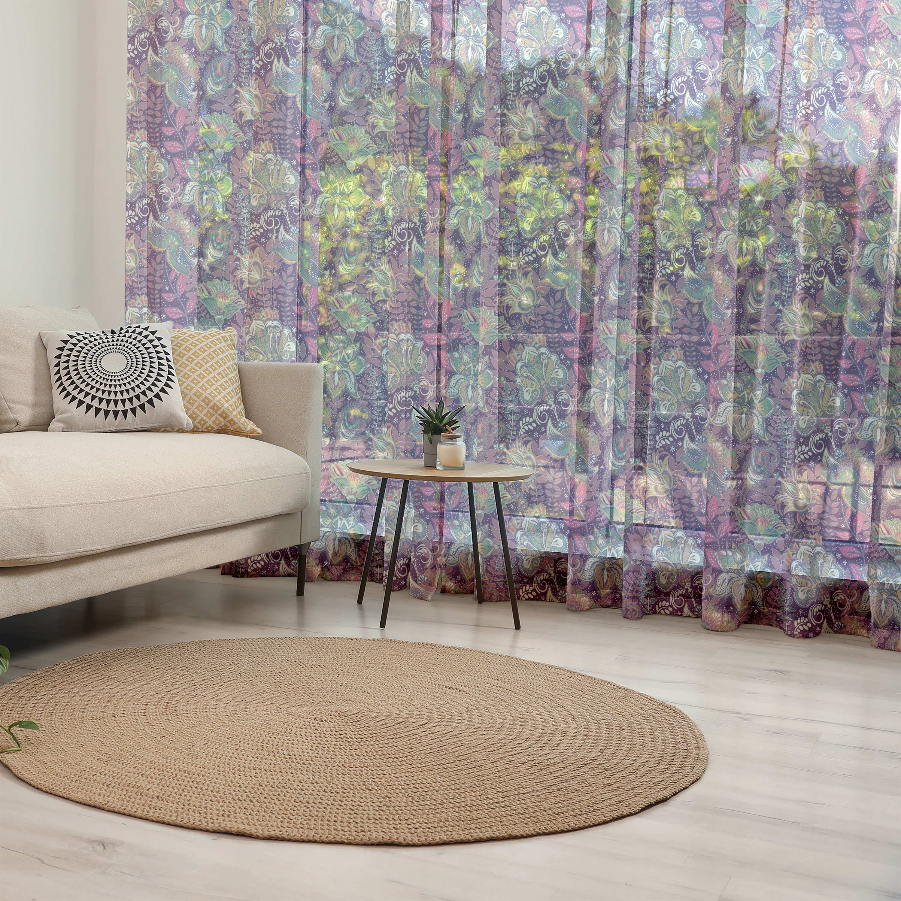 Floral Tulle Curtains With Rod Pocket Vibrant Flowers With Romantic Floral Tulle Curtains With Rod Pocket Vibrant Flowers With Romantic