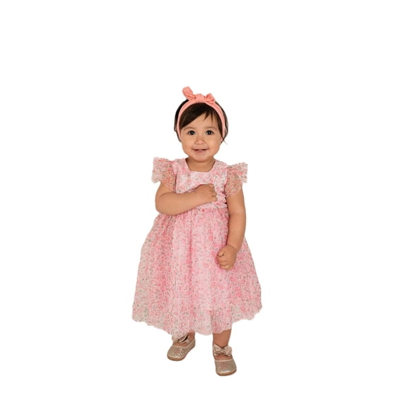 Floral Tulle Dress - 3T