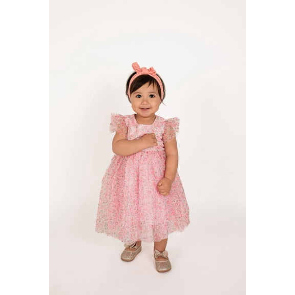 Floral Tulle Dress - 5T