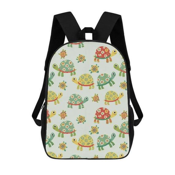 Floral Turtle Pattern Large Capacity Backpacks For Teenagers Travel ...