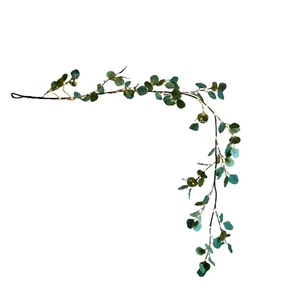 Floral Twinkling Tree Fairy Light Olive Vine, LED Fairy Lights Prelit - Battery Operated, Pre-Lit Lighted Artificial Olive Garland with Timer for Christmas Fireplace Decorations, 78.7 Inch