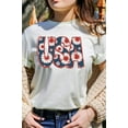 thumbnail image 1 of Floral USA Graphic T Shirts, 1 of 10