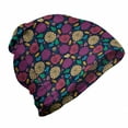 thumbnail image 1 of Floral Unisex Beanie, Colorful Blossoming Flowers, Hiking Outdoors, Multicolor, by Ambesonne, 1 of 1