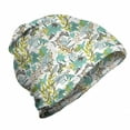 thumbnail image 1 of Floral Unisex Beanie, Flying Birds Butterflies, Hiking Outdoors, Yellow Green Caramel, by Ambesonne, 1 of 1