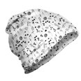 thumbnail image 1 of Floral Unisex Beanie, Modern Heart Shaped Blossoms, Hiking Outdoors, Charcoal Grey and White, by Ambesonne, 1 of 1