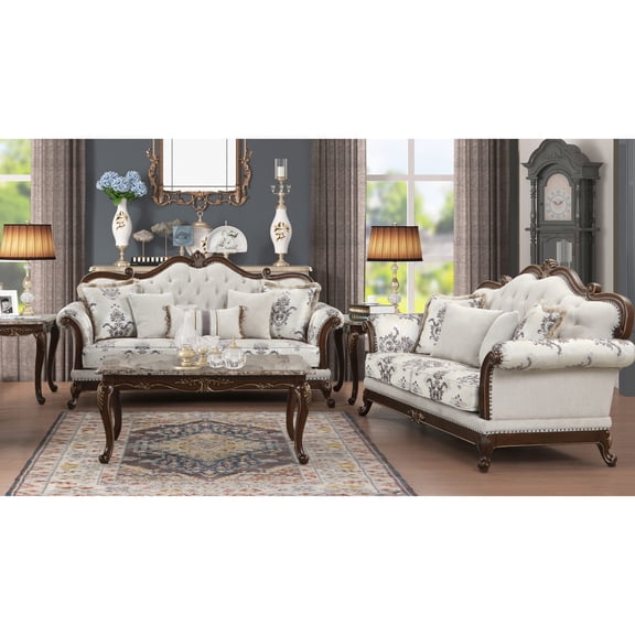 Floral Upholstered, Traditional Style / Elevate Comfort in Primary Living Space