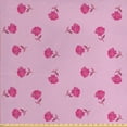 thumbnail image 1 of Floral Upholstery Fabric by the Yard, Blooming Romantic Flowers with Mini Polka Dots on the Background Garden Art, Decorative Fabric for DIY and Home Accents, Hot Pink Grey Pink by Ambesonne, 1 of 4