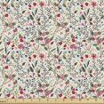 thumbnail image 1 of Ambesonne Floral Fabric by the Yard Upholstery, Blooming Rose Tulip Daisy, 1 Yard, Multicolor, 1 of 5