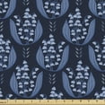 thumbnail image 1 of Ambesonne Floral Fabric by the Yard Upholstery, Vintage Style Garden Flora, 3 Yards, Dark Blue, 1 of 5