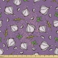 thumbnail image 1 of Floral Upholstery Fabric by the Yard, Exotic Herbs Cuisine Garlic Food Cooking Spices Parsley Clover Pepper Cartoon, Decorative Fabric for DIY and Home Accents, Pale Purple Green by Ambesonne, 1 of 5