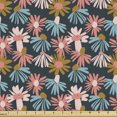 thumbnail image 1 of Floral Upholstery Fabric by the Yard, Graphical Doodle Style Burgeoning Flowers Drawn by Hand, Decorative Fabric for DIY and Home Accents, Multicolor by Ambesonne, 1 of 5