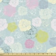 thumbnail image 1 of Ambesonne Floral Fabric by the Yard Upholstery, Pastel Colored Rose Flowers, 1 Yard, Pale Blue and Multicolor, 1 of 5