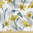 thumbnail image 1 of Ambesonne Floral Fabric by the Yard Upholstery, Lily Blossom Flowers, 1 Yard, Multicolor, 1 of 5