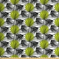 thumbnail image 1 of Floral Upholstery Fabric by the Yard, Repeated Pattern of Palm Tree Leaves and Large Polka Dots on Background, Decorative Fabric for DIY and Home Accents, White and Yellow Green by Ambesonne, 1 of 4