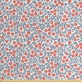 thumbnail image 1 of Floral Upholstery Fabric by the Yard, Spring Imagery with Warm Vintage Colors Leaves Ornamental Floral Design, Decorative Fabric for DIY and Home Accents, Cadet Blue Coral Cream by Ambesonne, 1 of 4