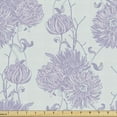 thumbnail image 1 of Ambesonne Floral Fabric by the Yard Upholstery, Victorian Delicate Flowers, 3 Yards, Cadet Blue Mauve, 1 of 5