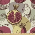 thumbnail image 1 of Floral Upholstery Fabric by the Yard, Rustic Nature Pomegranate Birds Print, Decorative Fabric for DIY and Home Accents, Multicolor by Ambesonne, 1 of 5