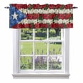 thumbnail image 1 of Floral Valance Curtain for Windows Puerto Rico's Star Flag Theme Flowers Collage Rod Pocket Curtain Valances Short Window Treatments Panels for Kitchen Bathroom Laundry Room Basement 60 x 18 Inch, 1 of 9
